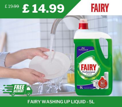 Fairy Washing Up Liquid - 5L for Long-Lasting Dish Cleaning Power