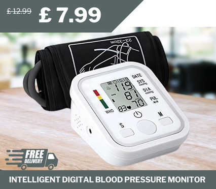 Intelligent Digital Blood Pressure Monitor , originally £12.99, now £7.99 with free delivery