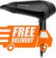 Remington Thermacare Pro Hair Dryer with Concentrator, 2.5 Metre Power Cable, 2200 W, Black, D5710