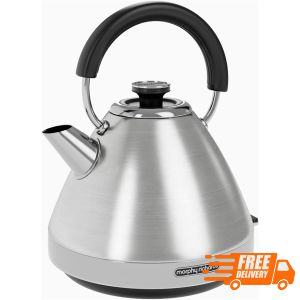 Morphy Richards Venture Pyramid Kettle Brushed Stainless Steel & Rapid Boil-1.5L