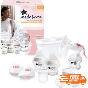 Tommee Tippee Manual Breast Pump with Baby Bottles & Teats - Steriliser Box