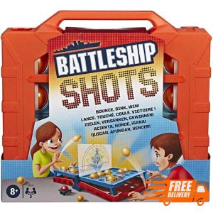 Battleship Shots Ball Bouncing Game - Head to Head with Carry Case